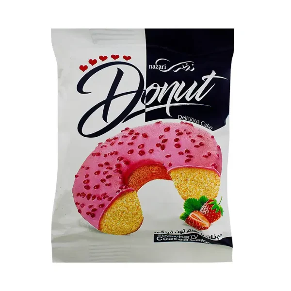کیک دونات توت فرنگی نظری